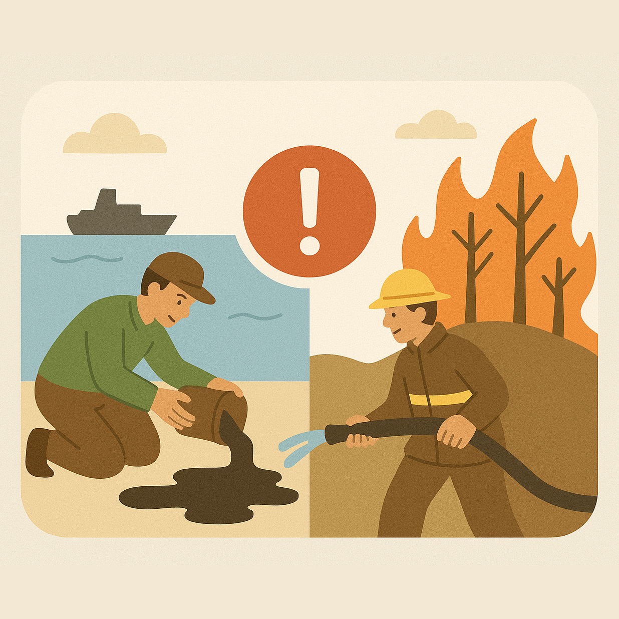 Quema ilegal de pastizales en Pirque